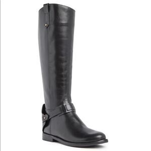 Tory Burch Colton Leather Knee High Riding Boots Sz 5.5 NEW Equestrian LOGO